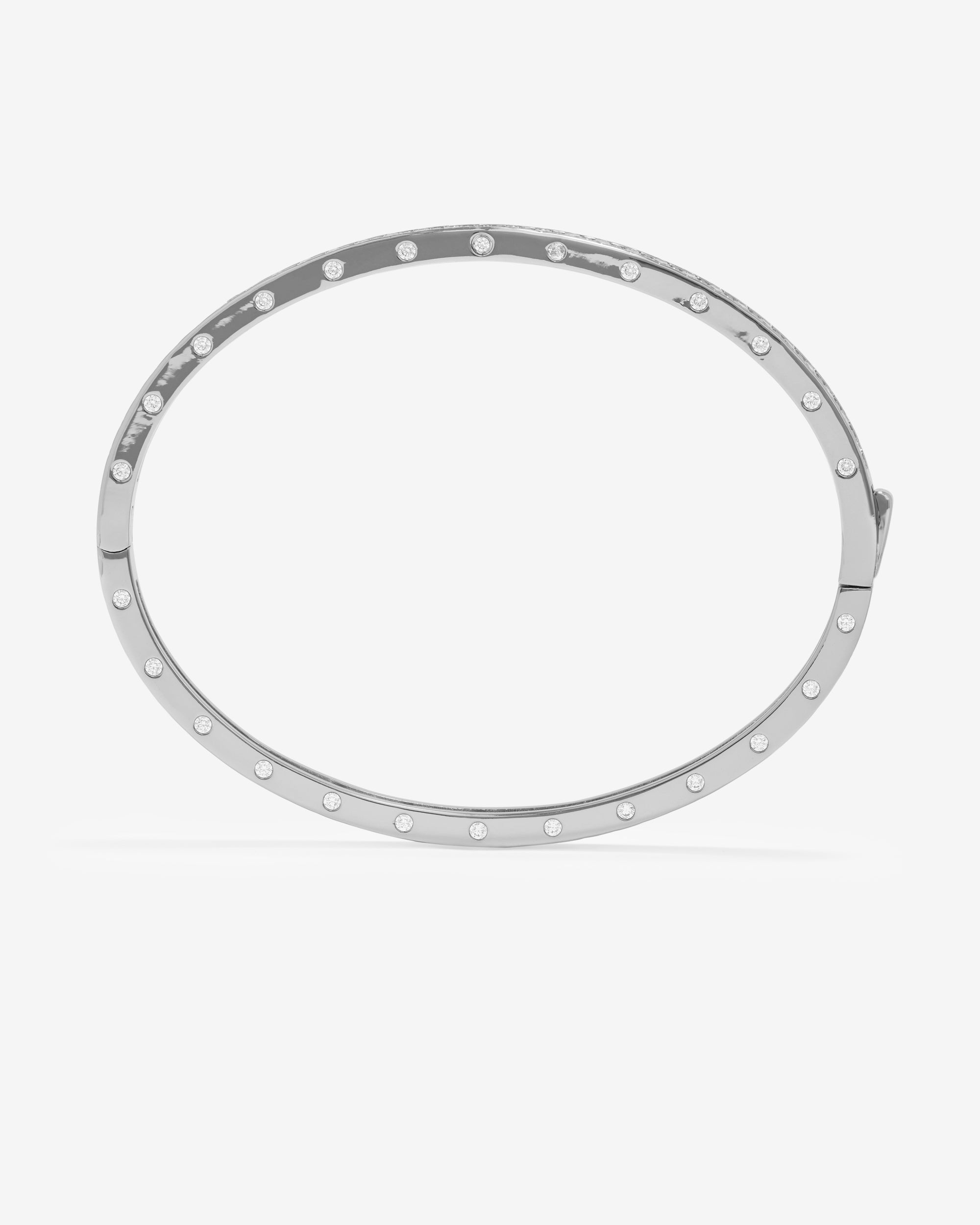 Ashley Pavé Cuff 4mm - Silver|White Diamondettes