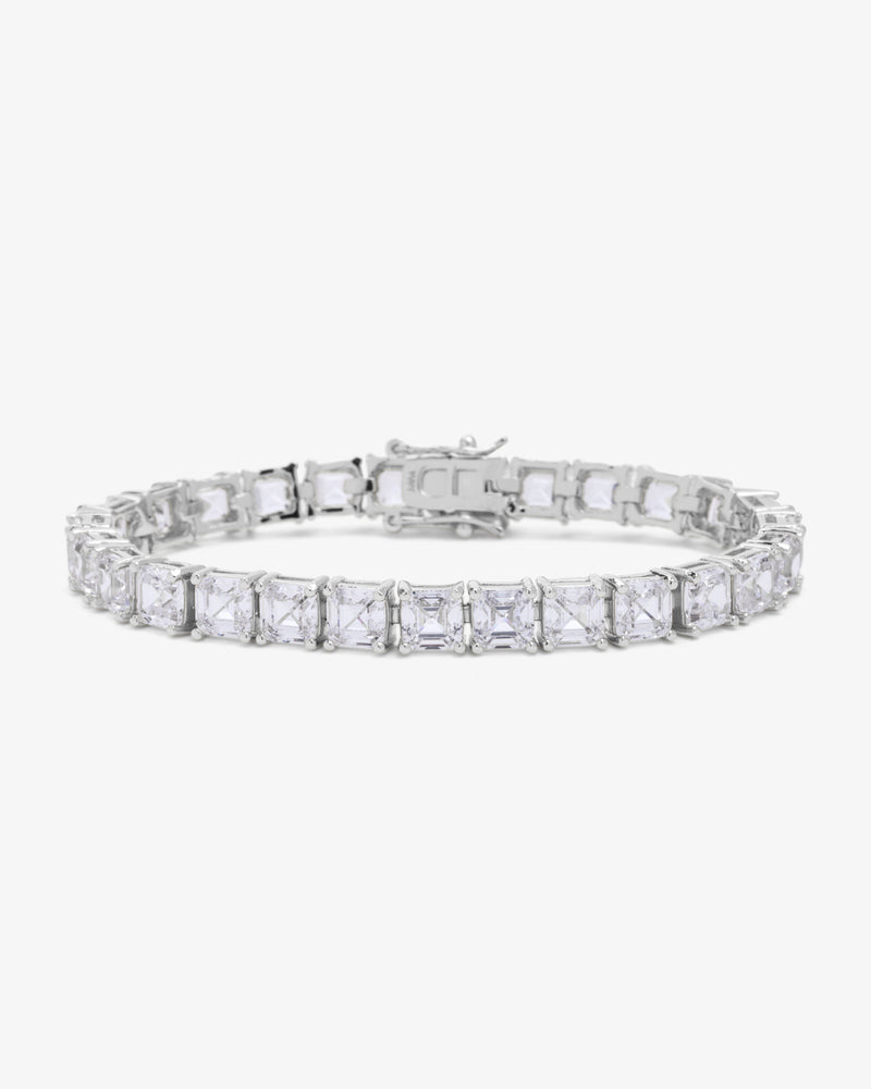 The Queen's Tennis Bracelet - Silver|White Diamondettes