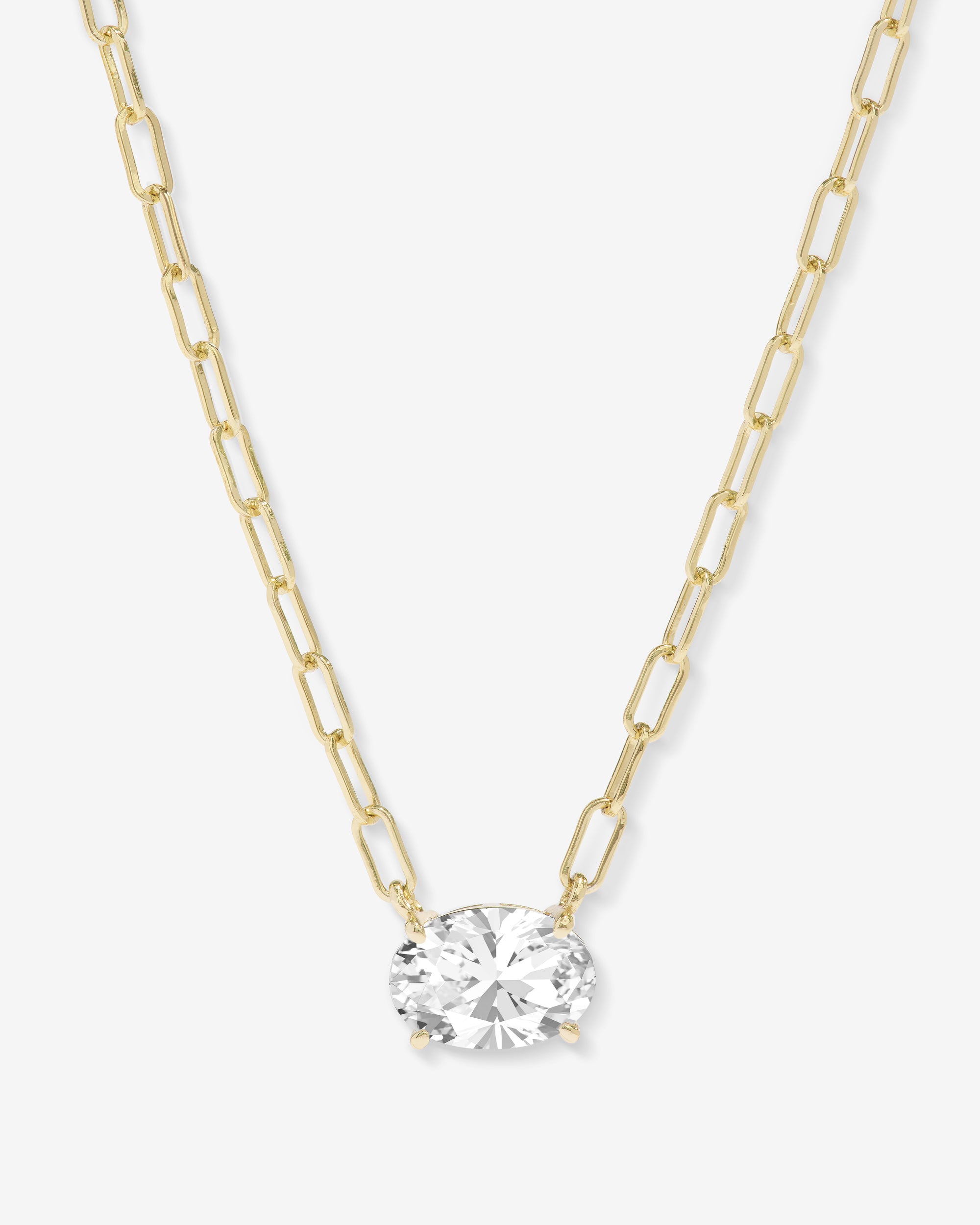 Baby Hello Gorgeous Necklace - Gold|White Diamondettes