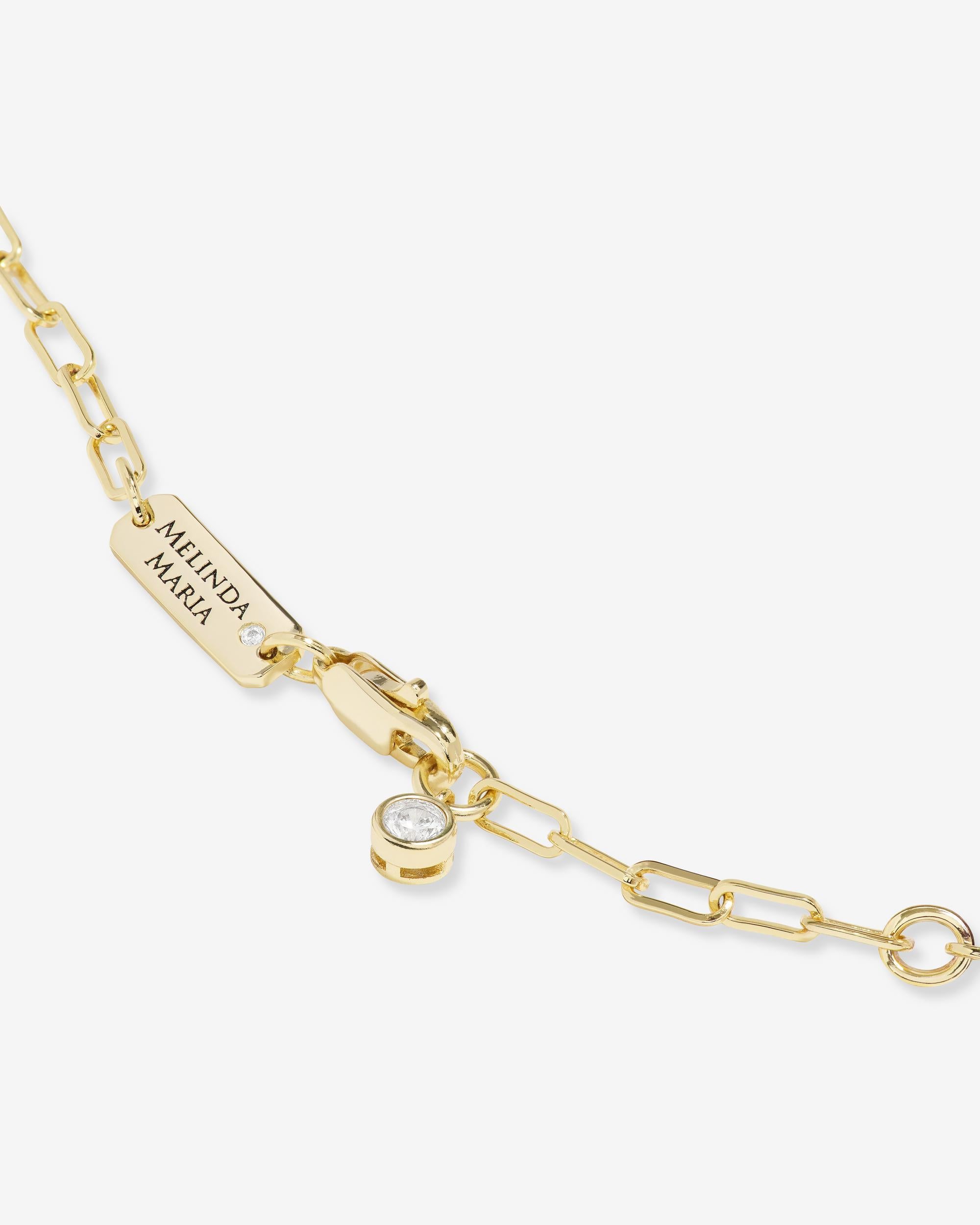 Baby Hello Gorgeous Necklace - Gold|White Diamondettes