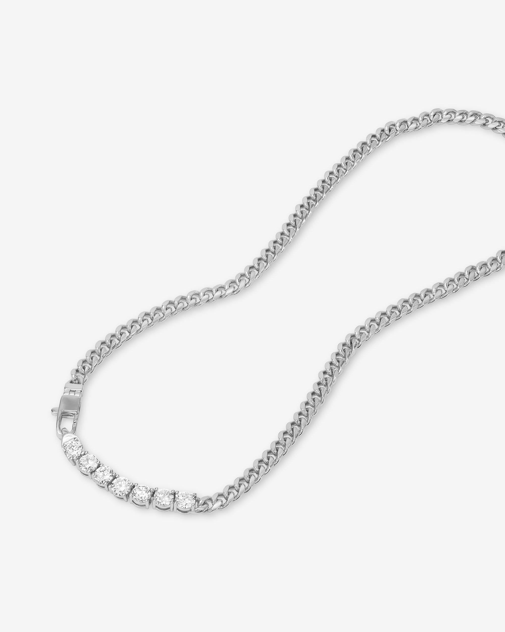 Baby Julian Loves Diamonds Necklace - Silver|White Diamondettes