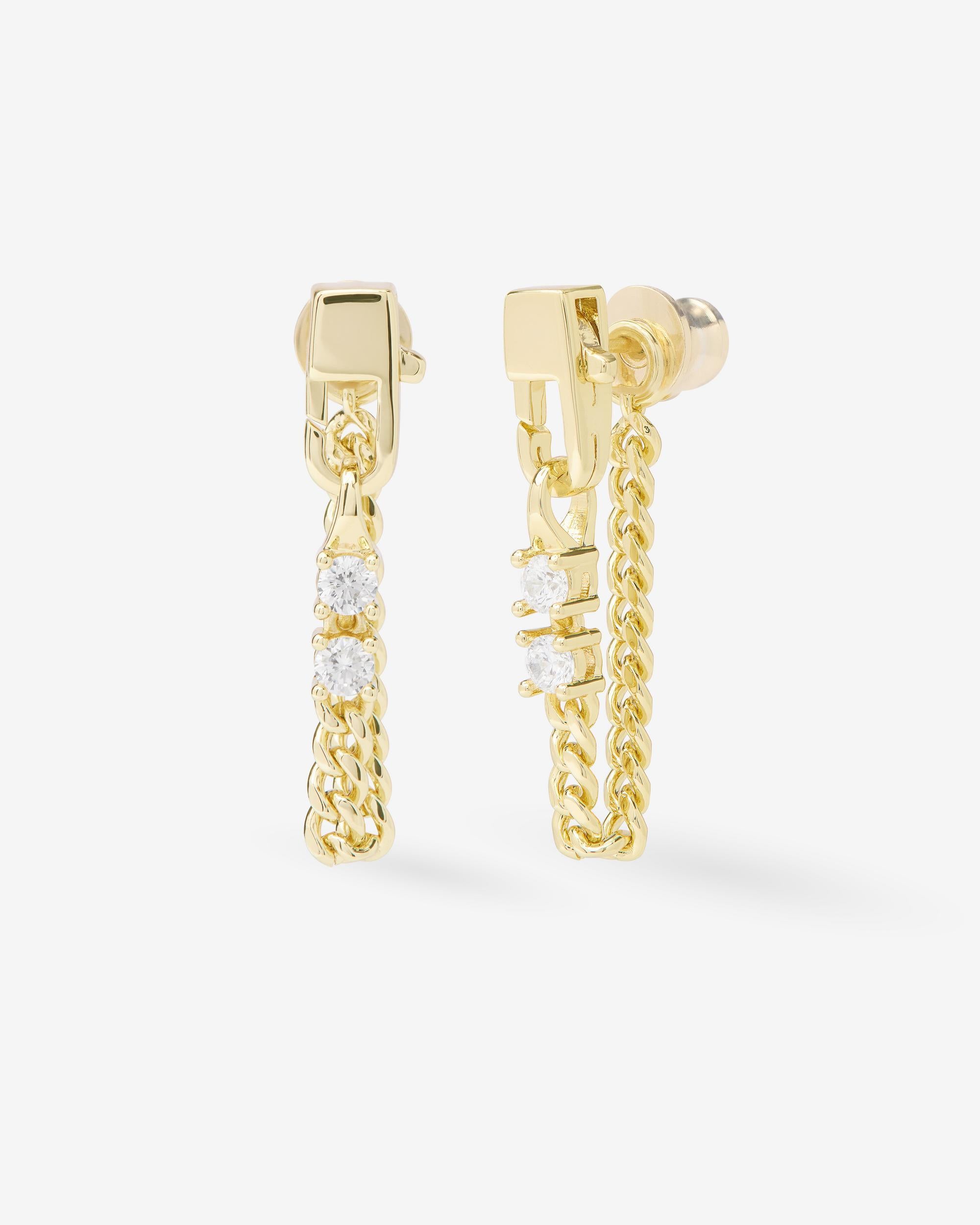 Baby Julian Loves Diamonds Soft Hoops - Gold|White Diamondettes