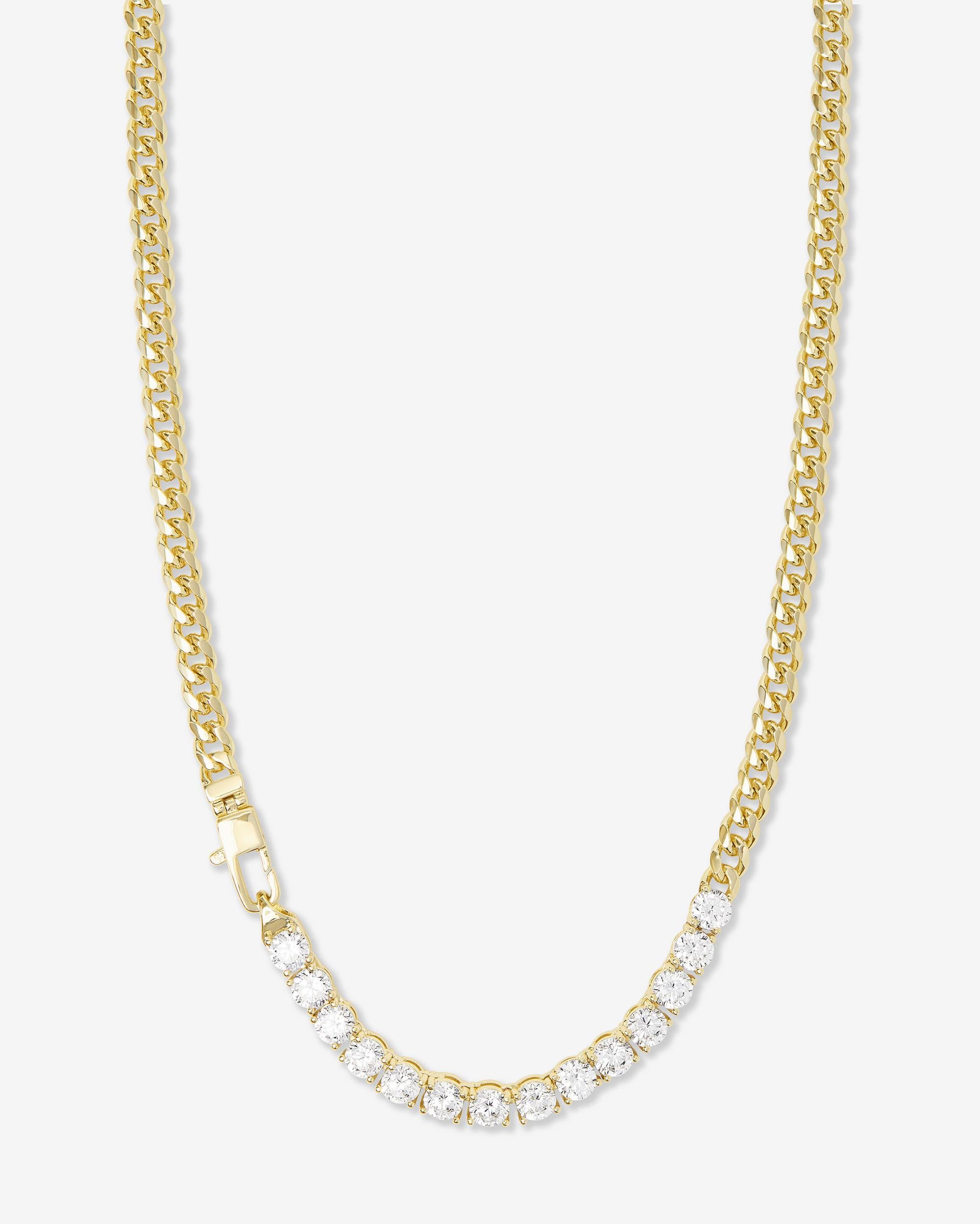 Baby Julian REALLY Loves Diamonds Necklace - Gold|White Diamondettes