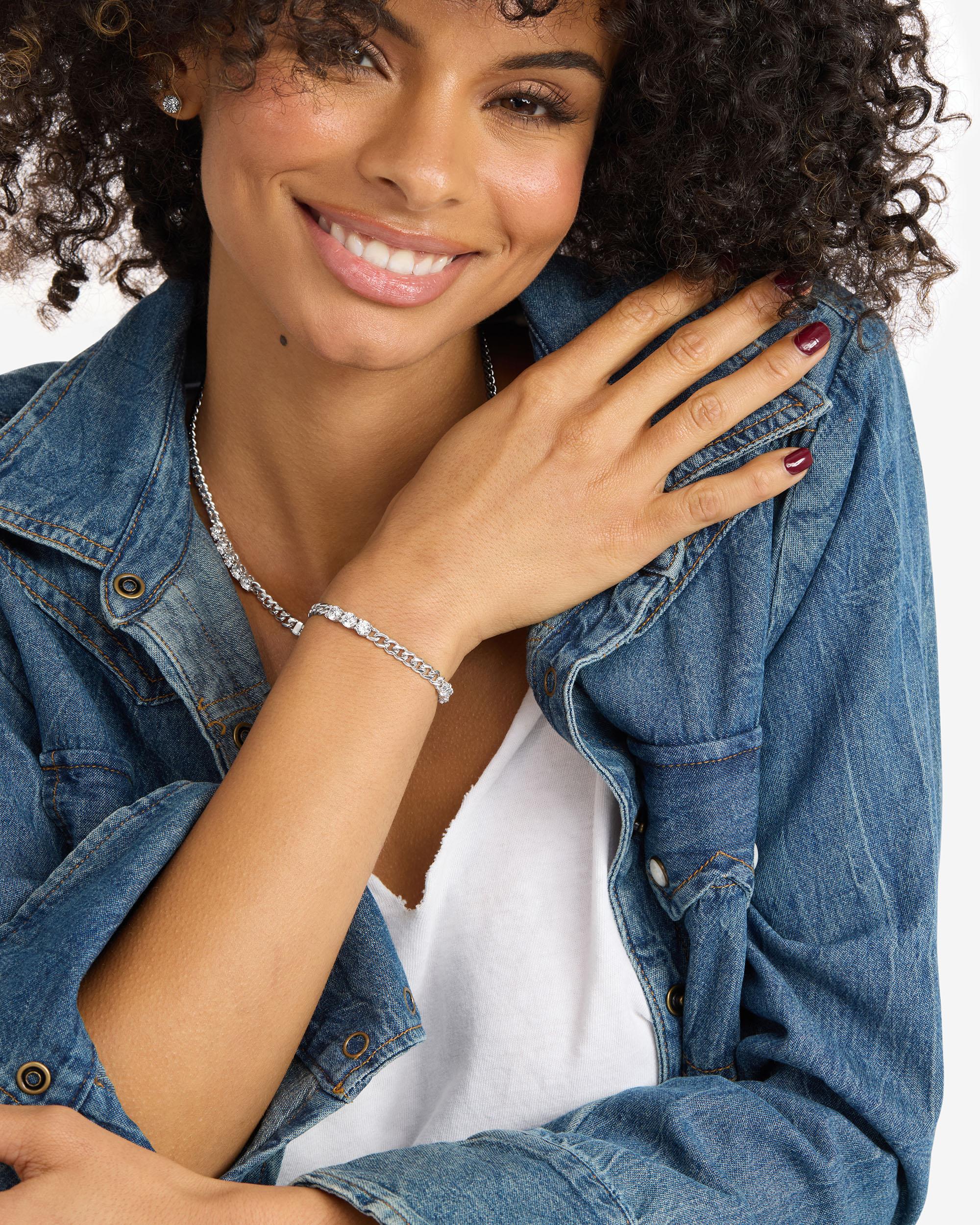 Baby Julian's Obsessed with Diamonds Bracelet - Silver|White Diamondettes