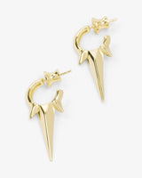 Gabriella Smooth Triple Spike Earrings - Gold