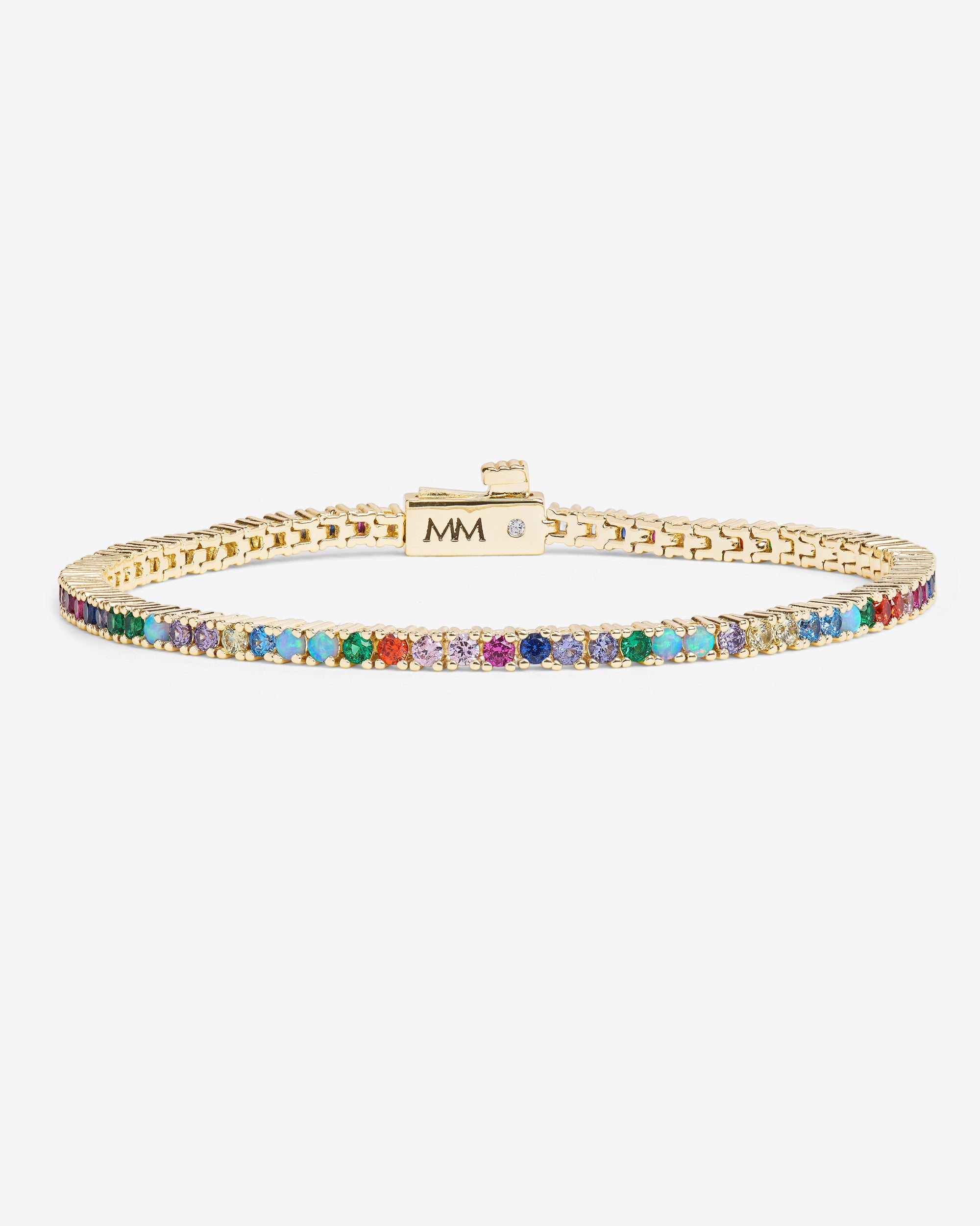 Heiress 2mm Gold Multi-Stone Tennis Bracelet – Melinda Maria Jewelry