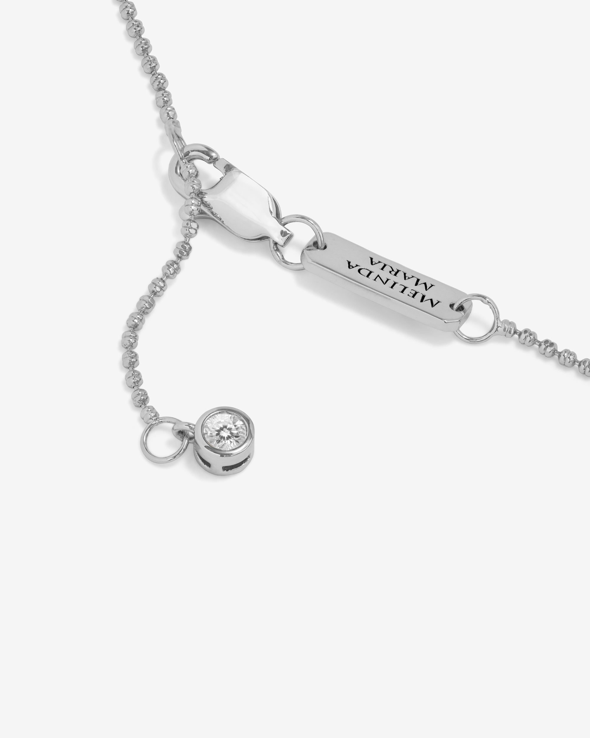 Hello Flawless Necklace - Silver|White Diamondettes