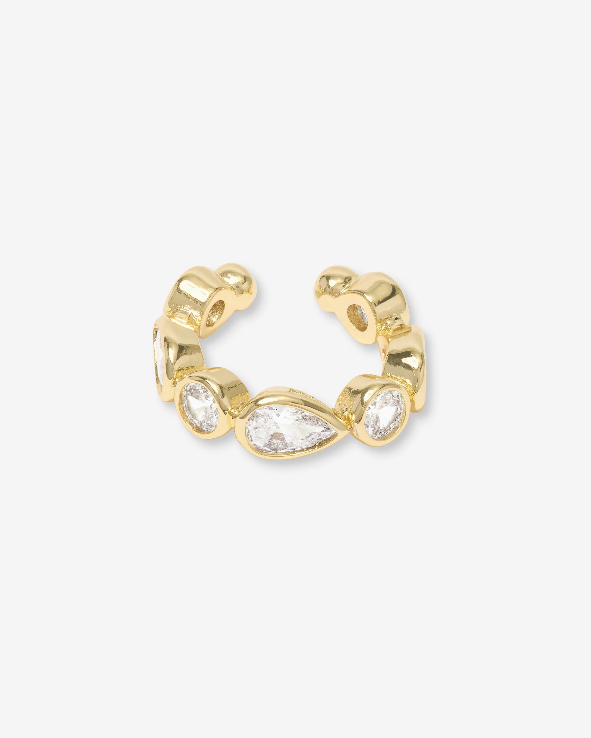 Isla Ear Cuff - Gold|White Diamondettes