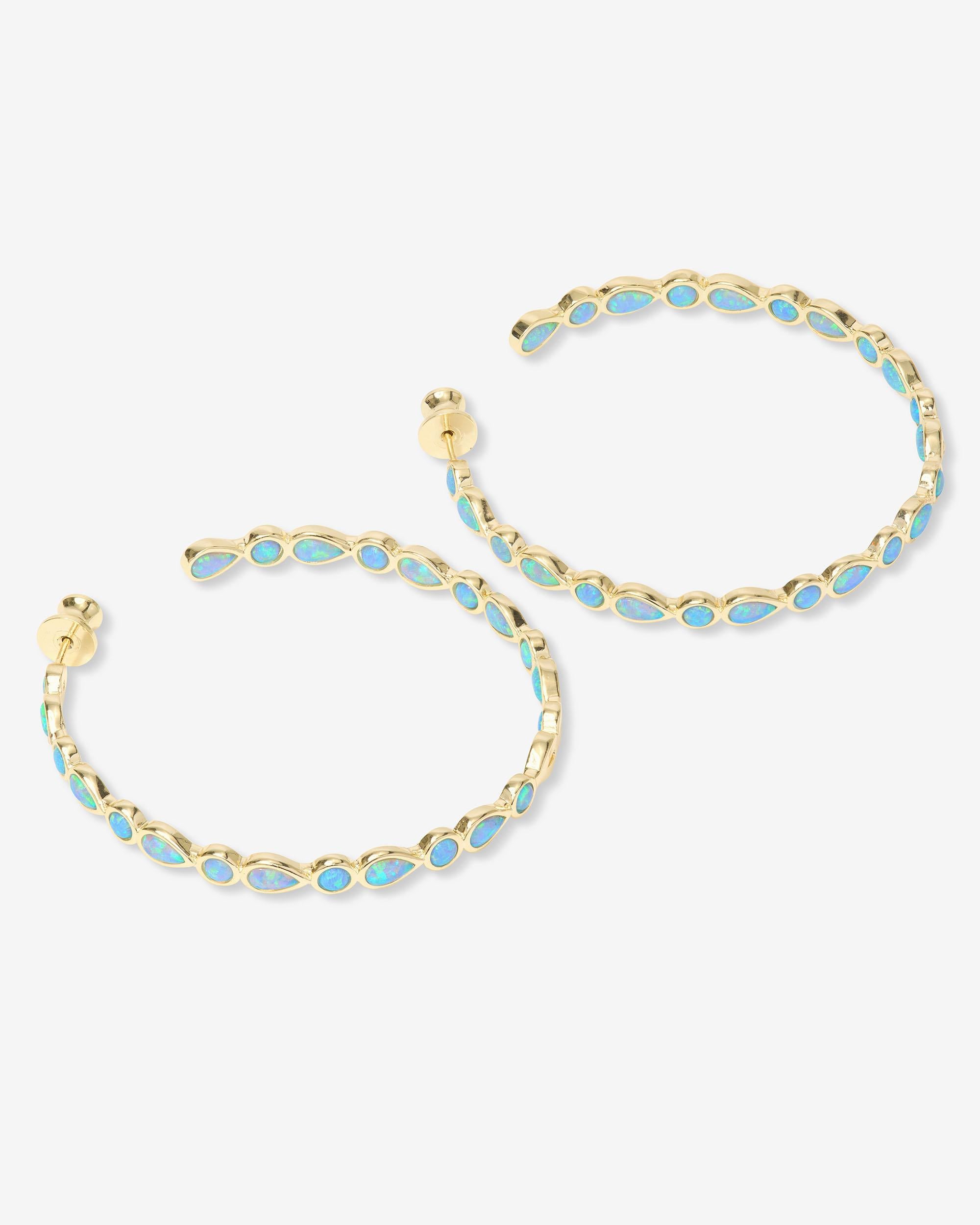 Isla Hoops 2" - Gold|Blue Opal