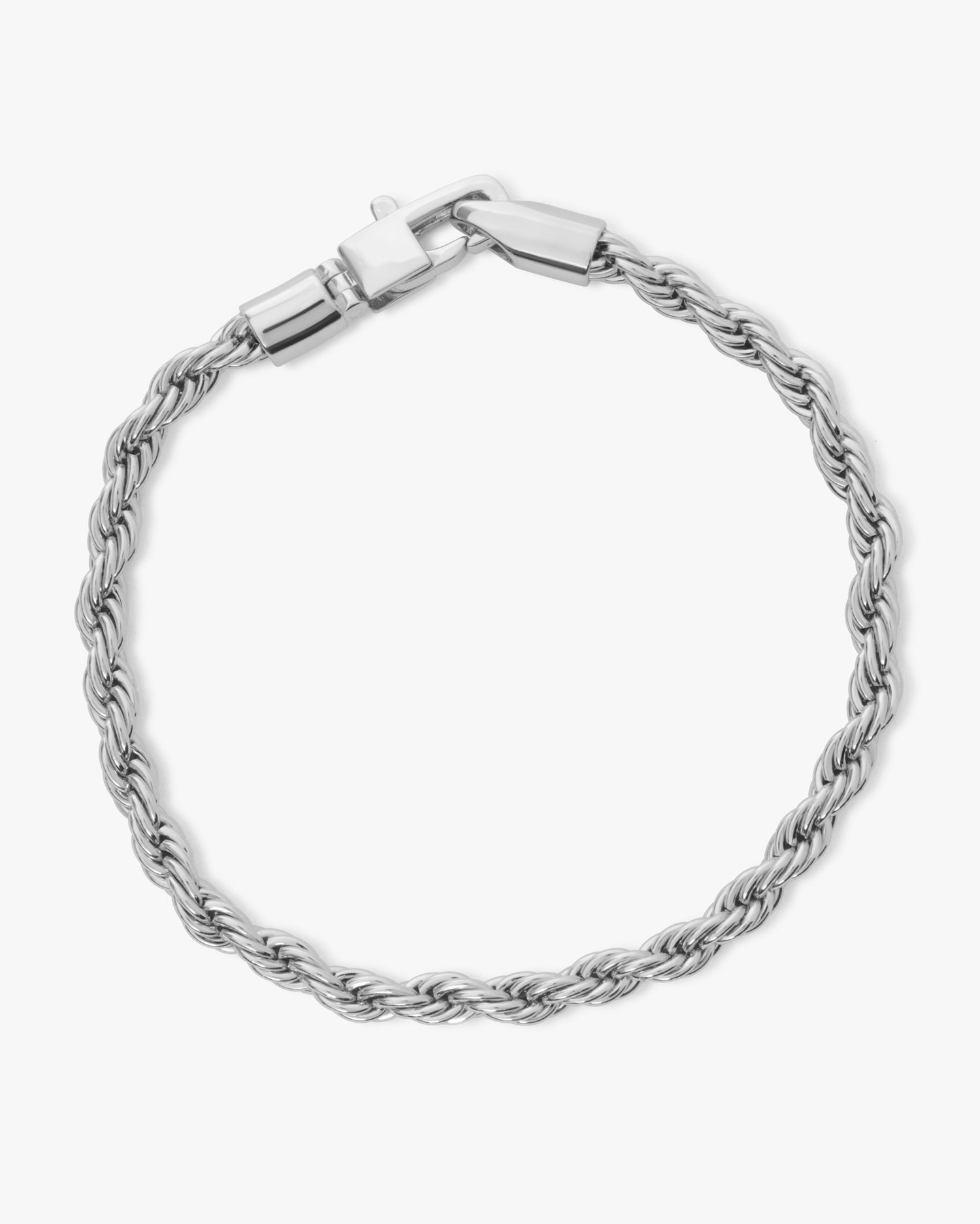 Rowan Silver Rope Chain Bracelet | Timeless 3.9mm Link – Melinda