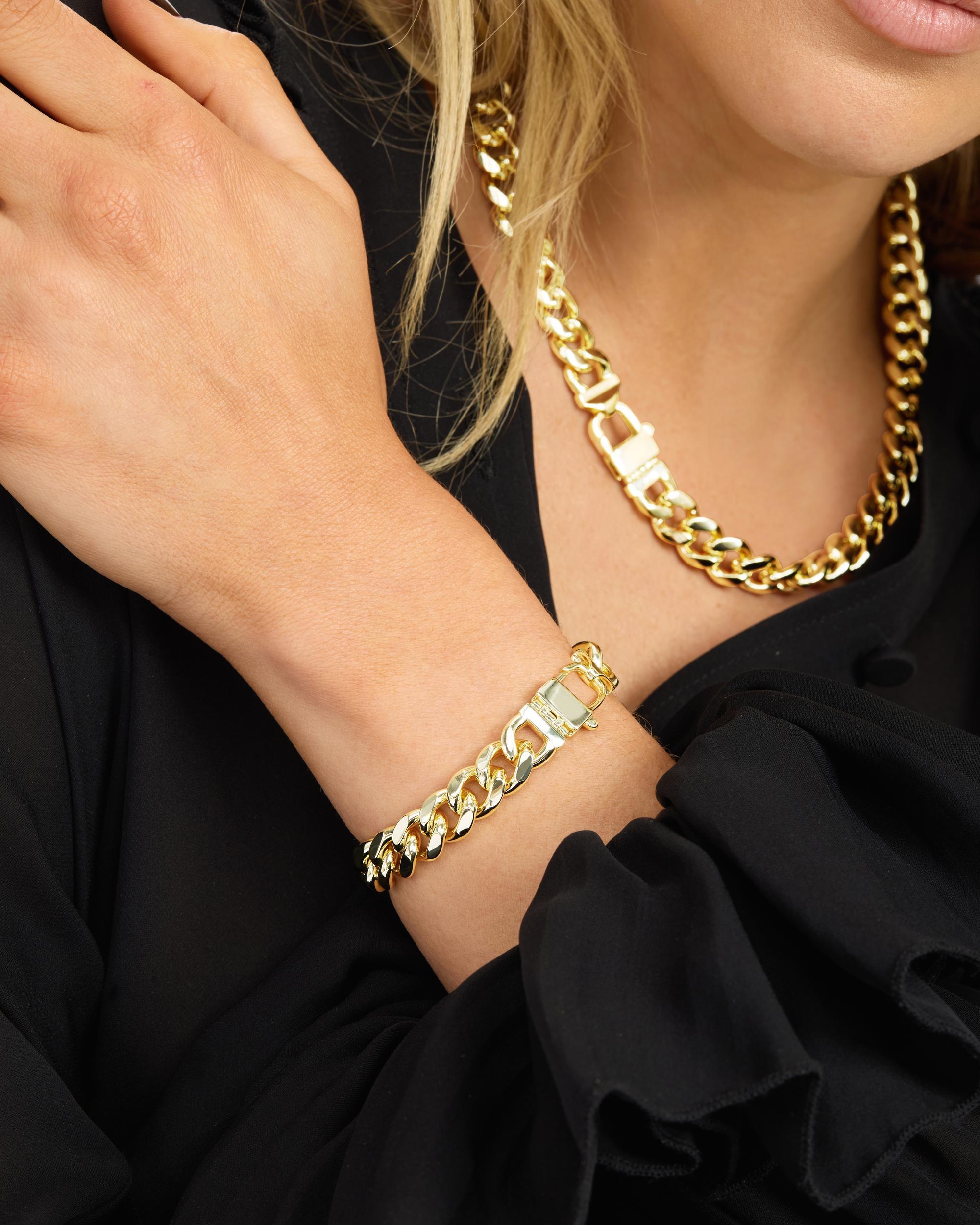 Julian Cuban Chain Bracelet 10.8mm - Gold