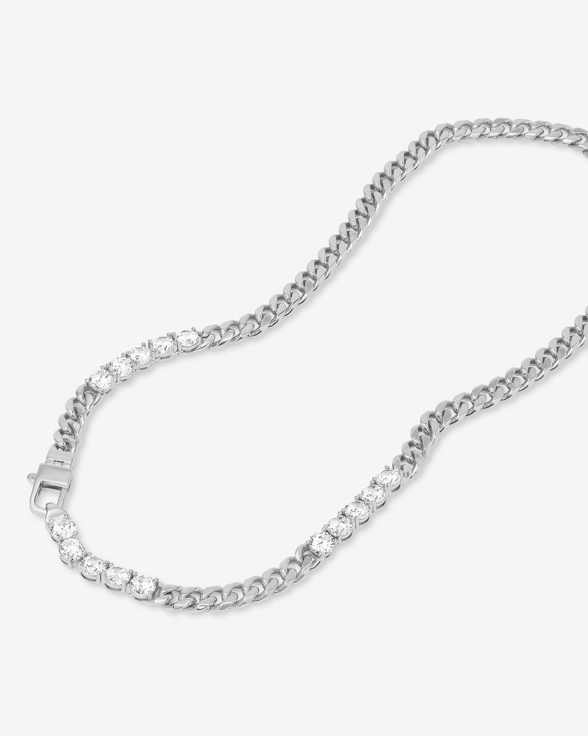Julian's Obsessed with Diamonds Necklace - Silver|White Diamondettes