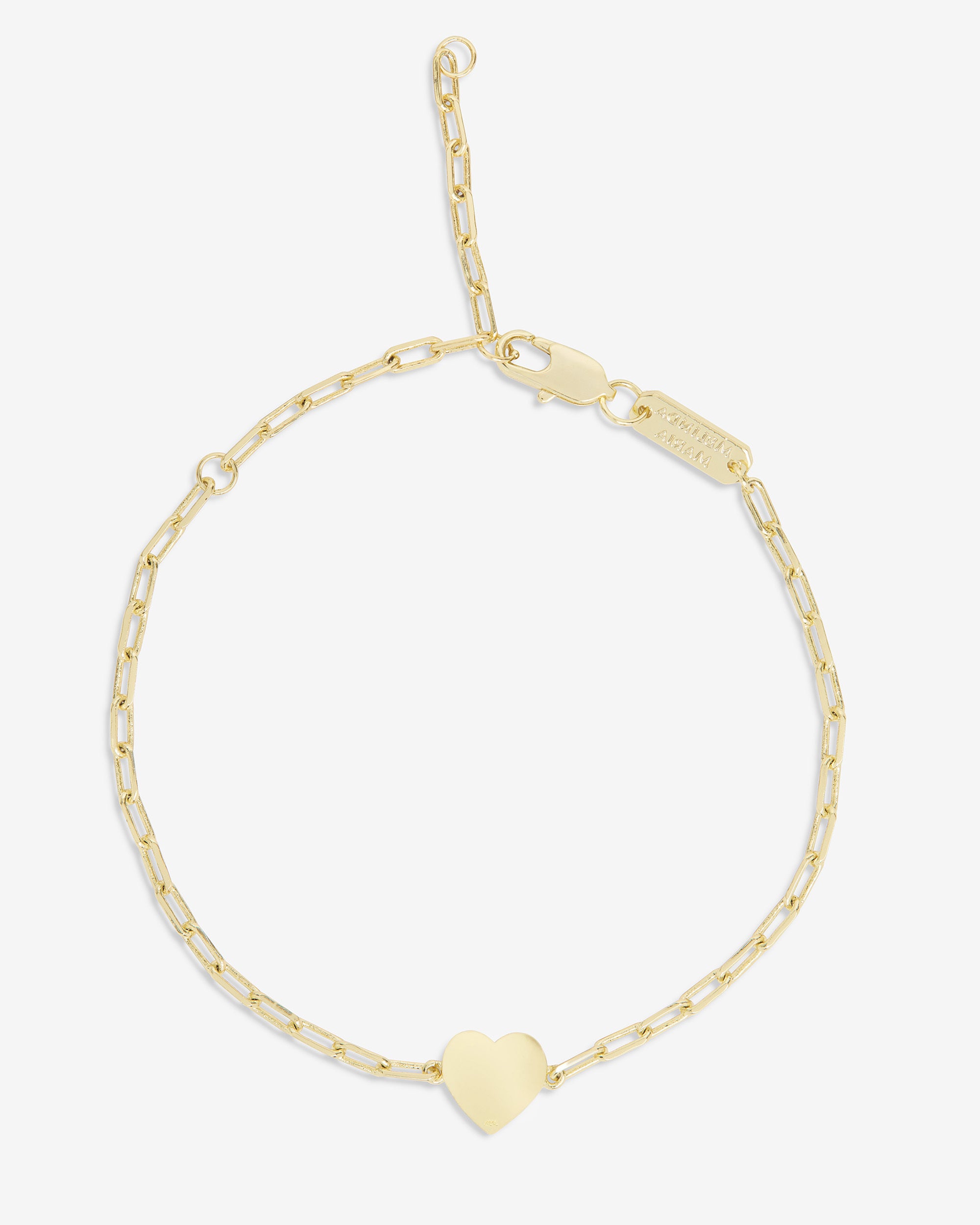 Baby Love Letters Heart Bracelet - Gold|White Diamondettes