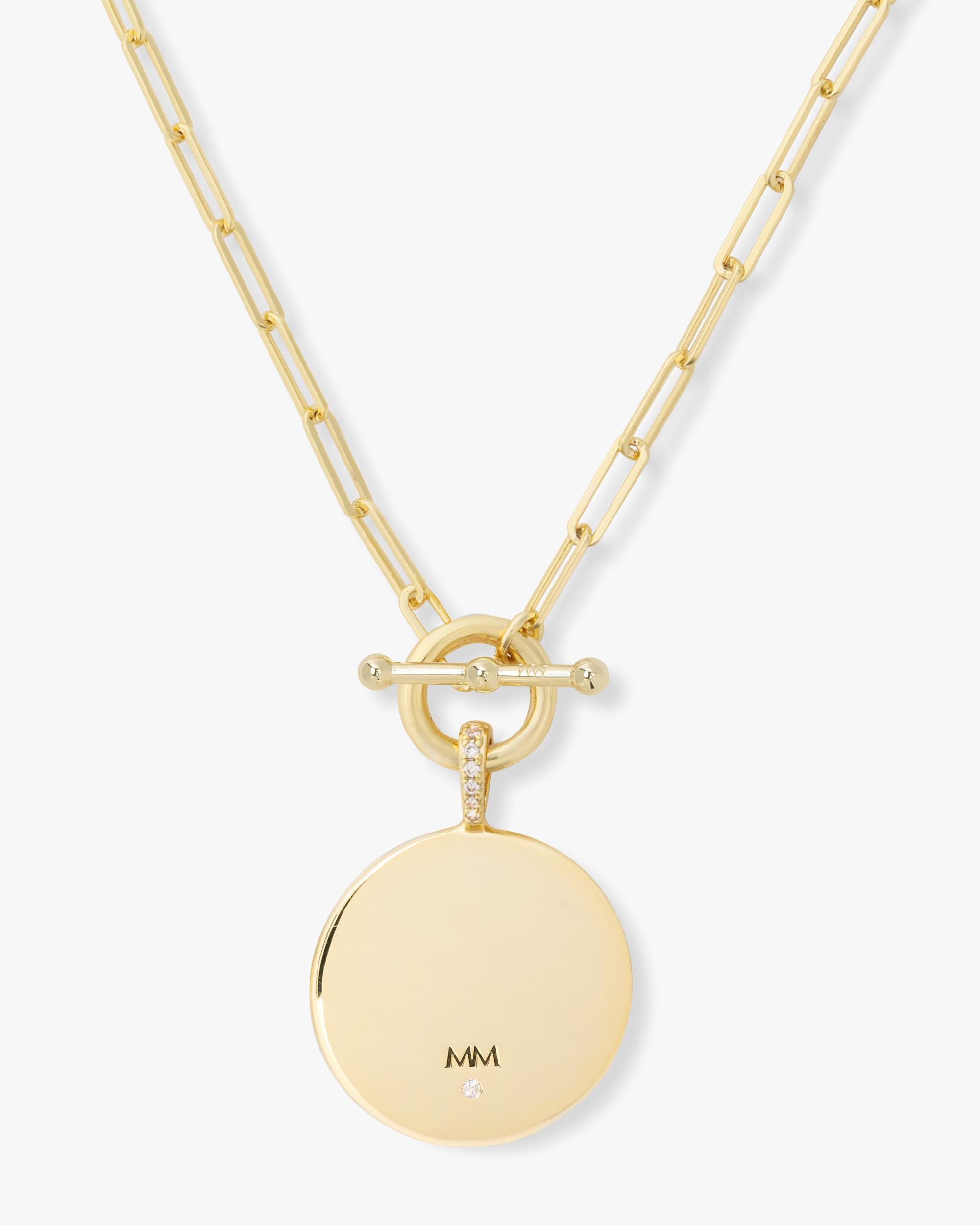 Love Letters Medallion Necklace - Gold