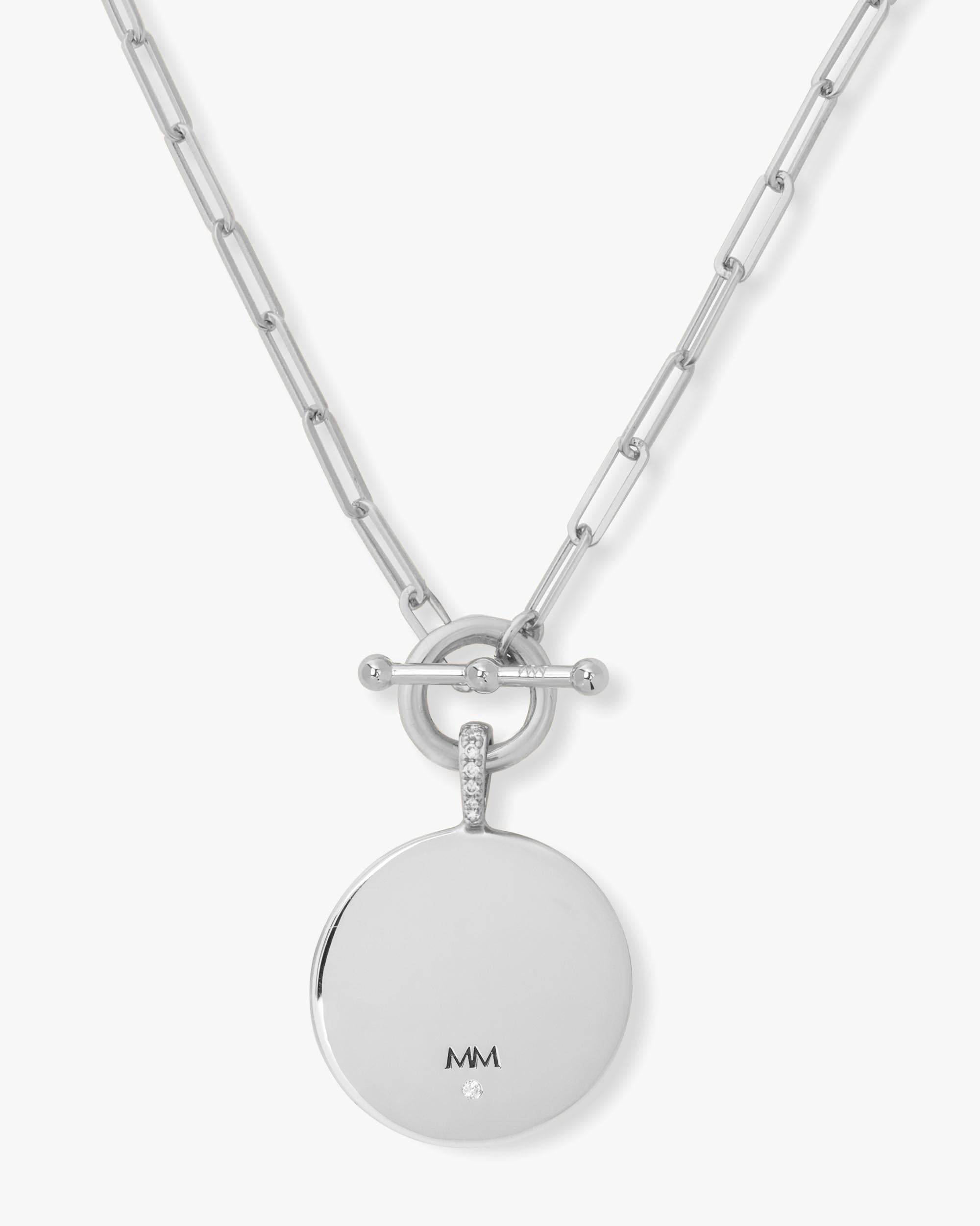 Love Letters Medallion Necklace - Silver