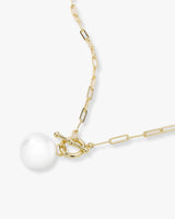 Life's A Ball Pearl Pendant Necklace - Gold
