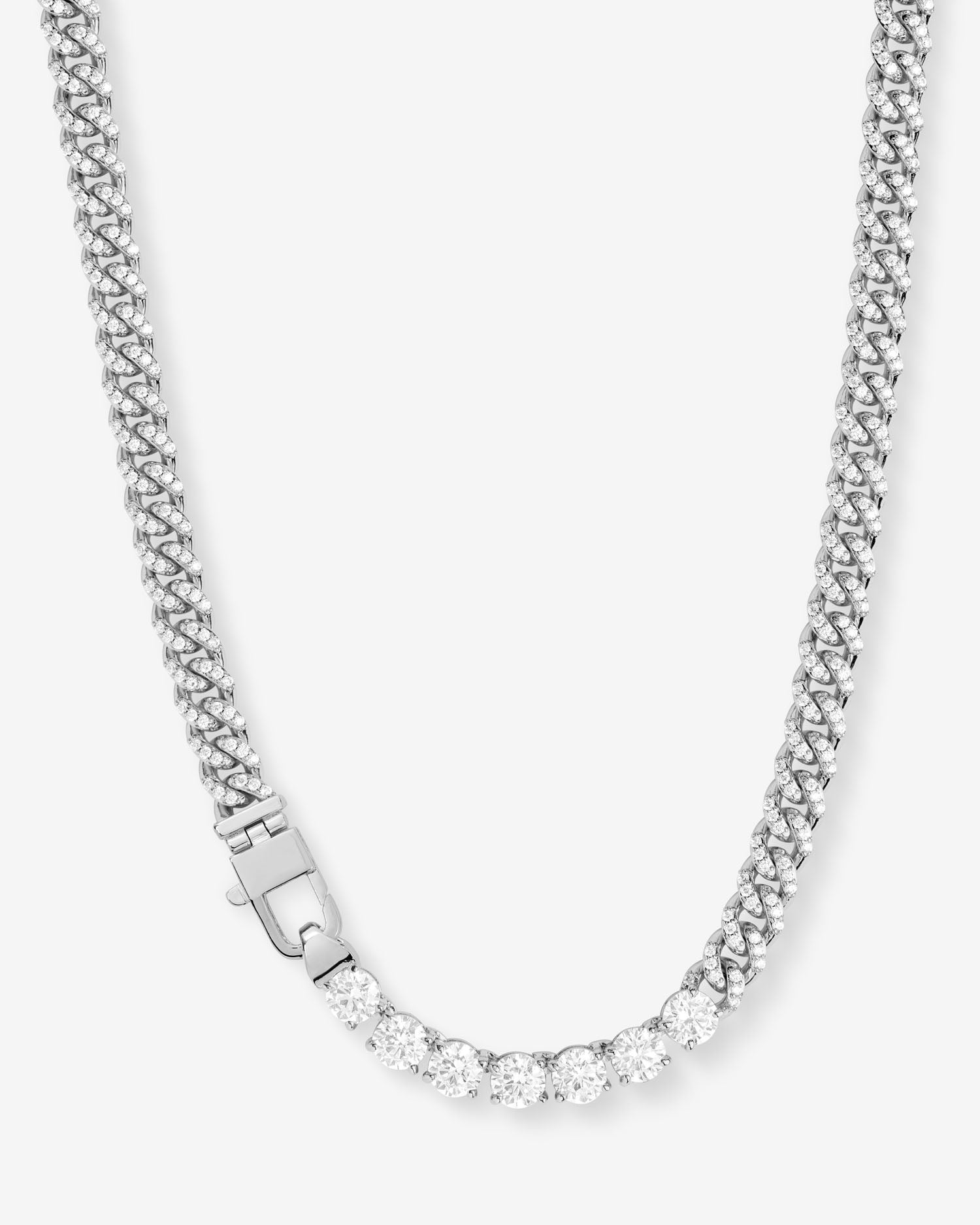 Pavé Julian Loves Diamonds Necklace - Silver|White Diamondettes
