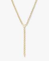 Serpent Lariat Necklace - Gold