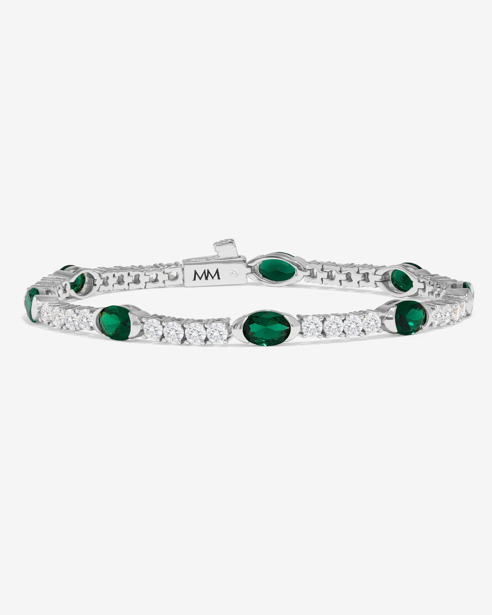 The Maven Tennis Bracelet - Silver|Emerald