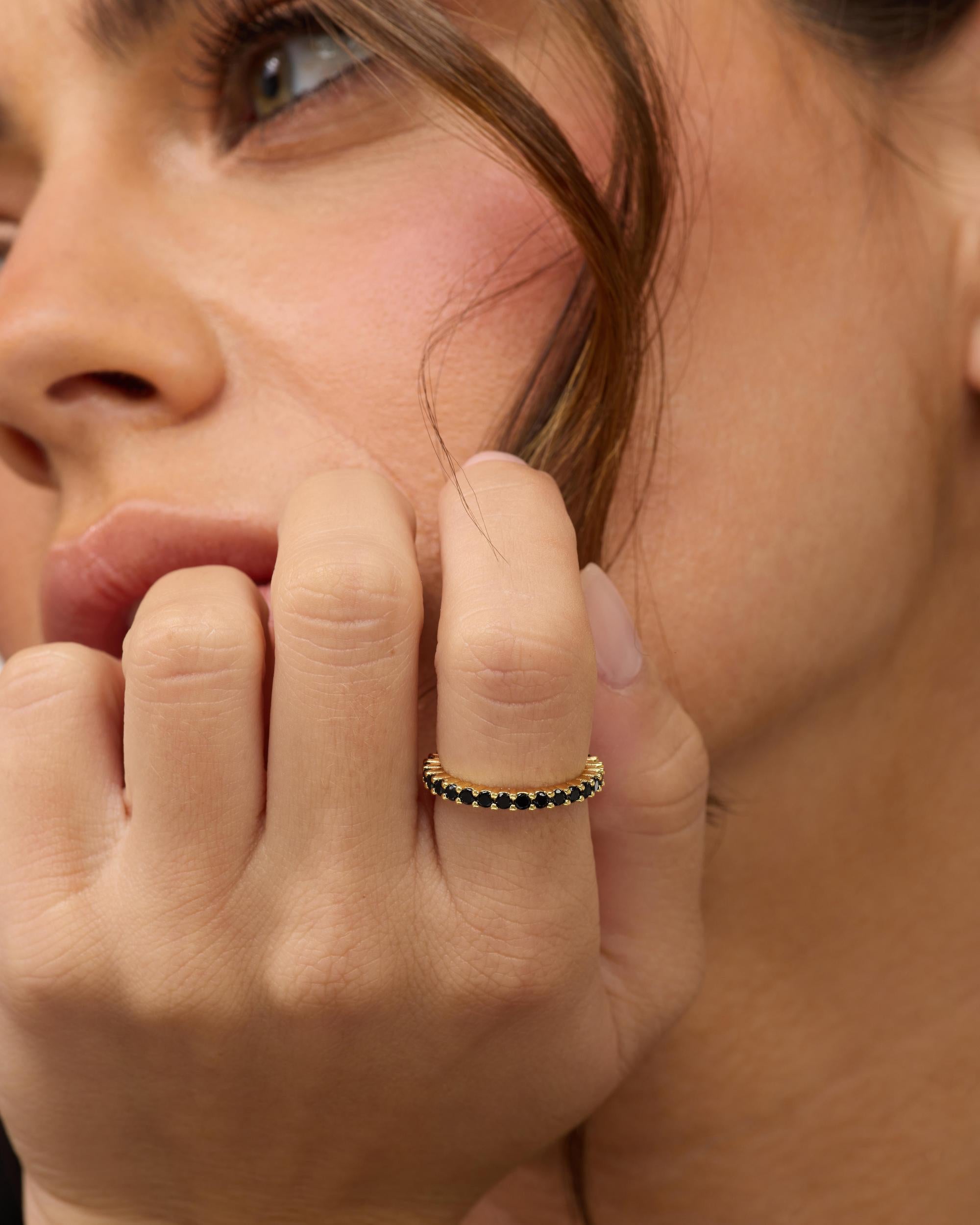 The Baby Heiress Ring - Gold|Black Diamondettes