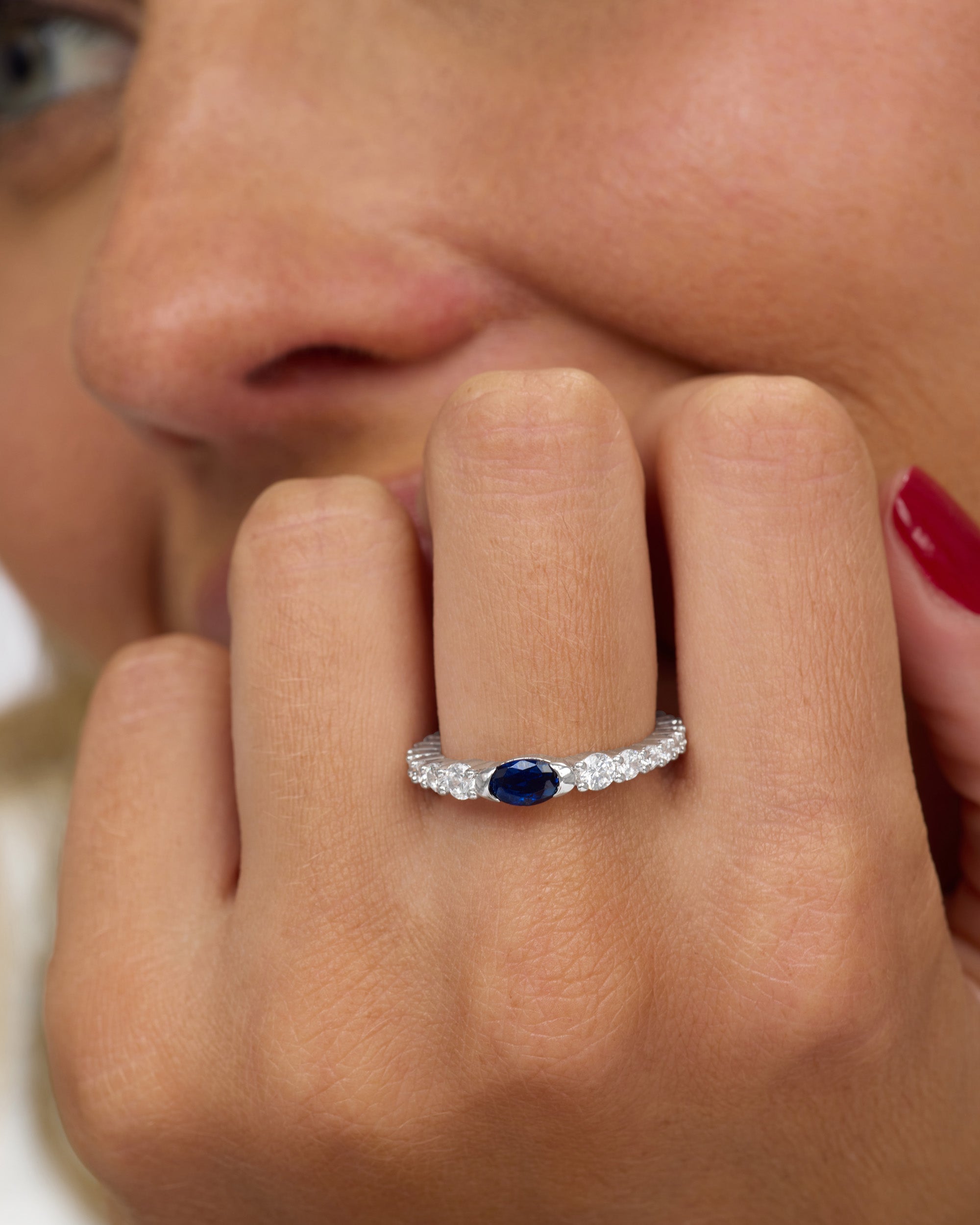 The Maven Ring - Silver|Blue Sapphire