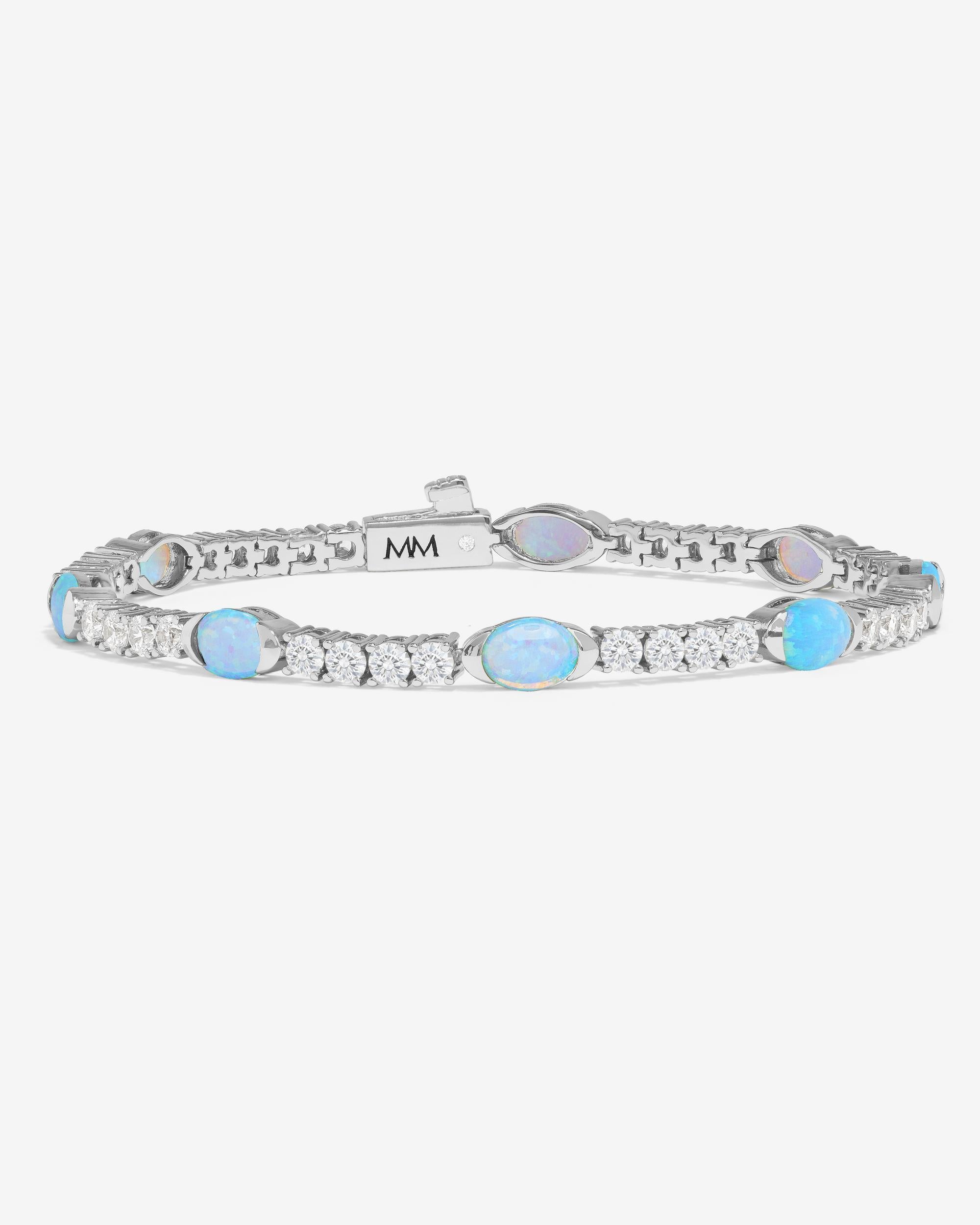 Silver Maven Blue Opal 3mm Tennis Bracelet – Melinda Maria Jewelry