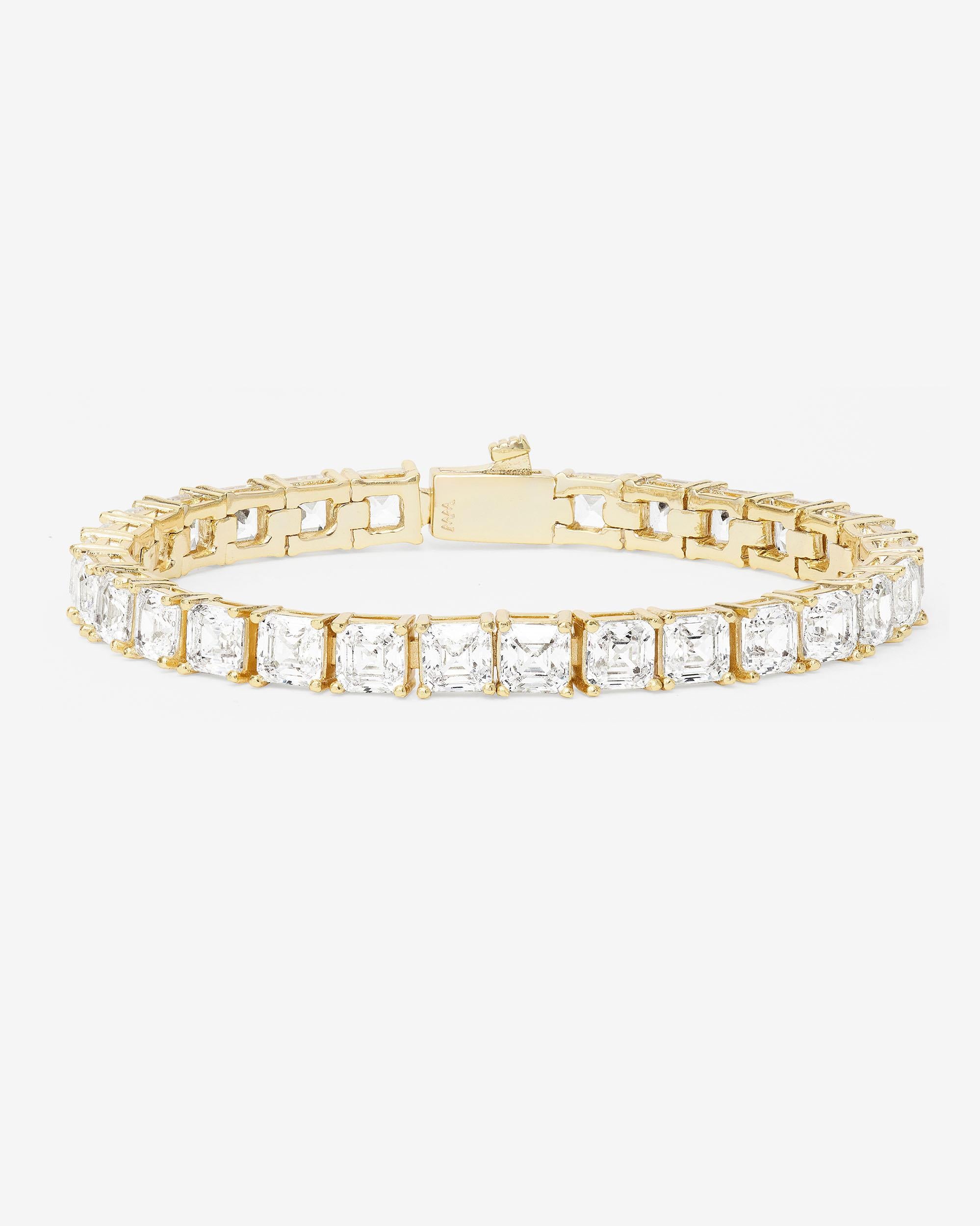 The Queen's Tennis Bracelet - Gold|White Diamondettes