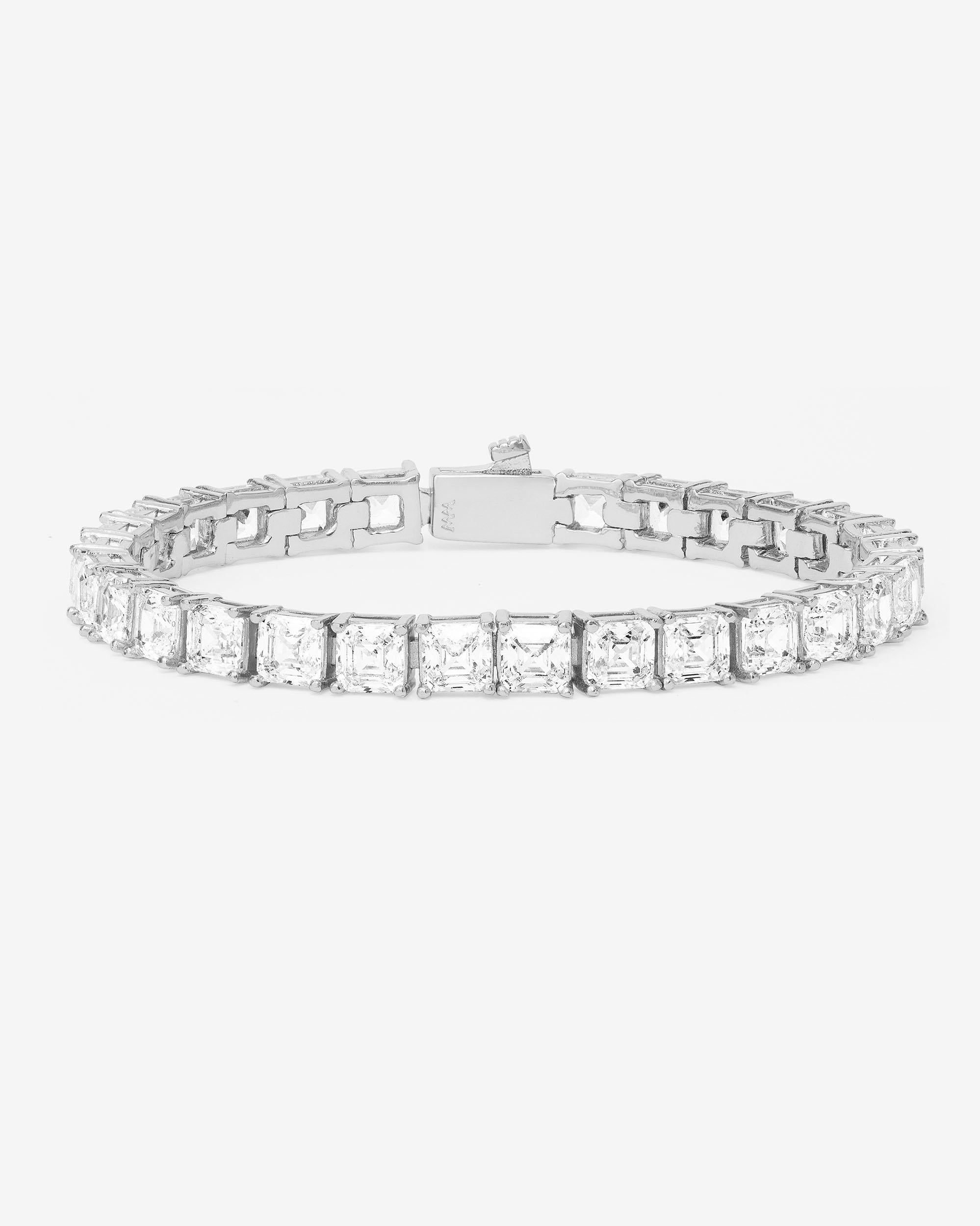 The Queen's Tennis Bracelet - Silver|White Diamondettes