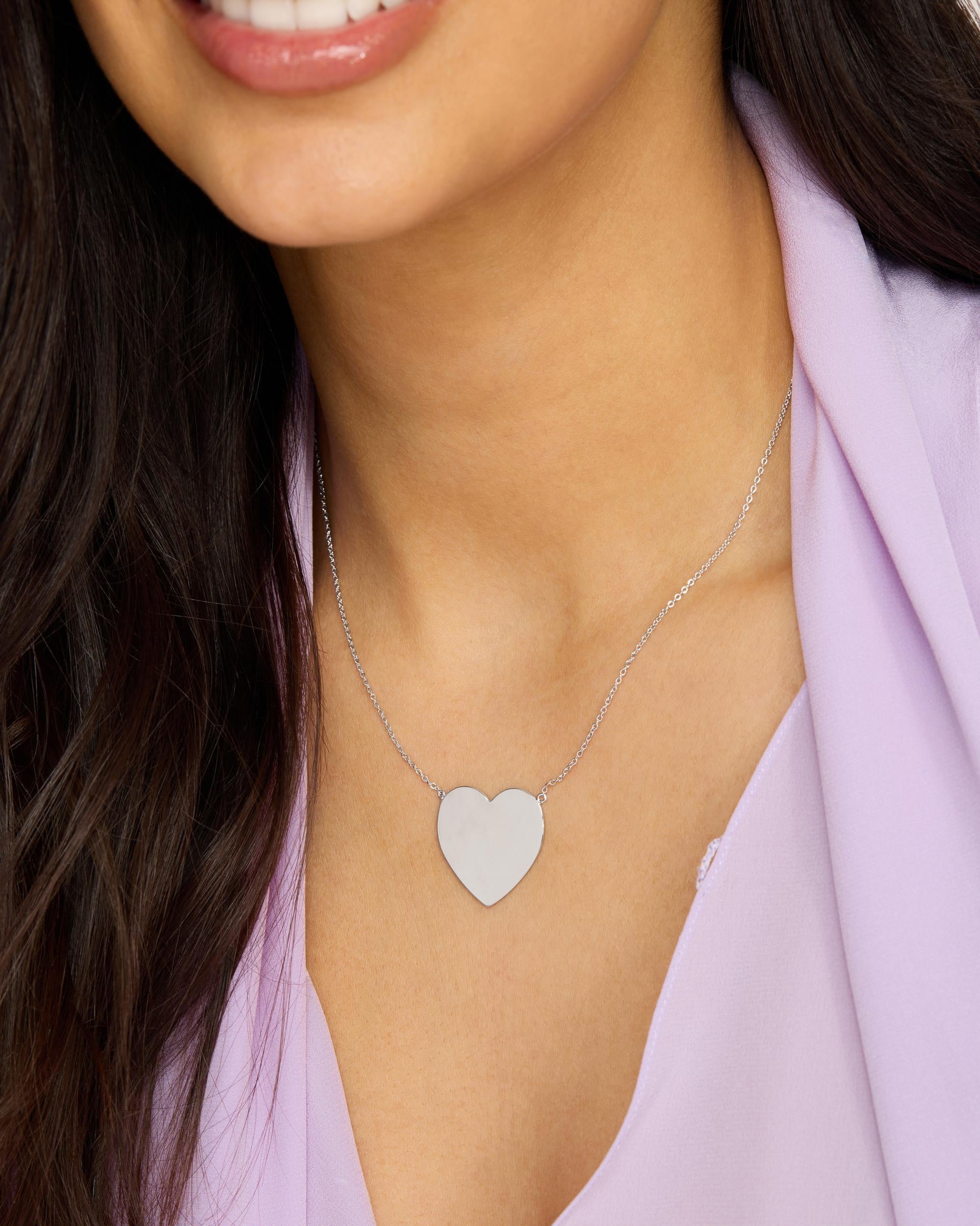 XL You Have My Heart Necklace - Silver
