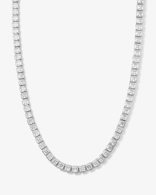 Baby Duchess Tennis Necklace - Silver|White Diamondettes