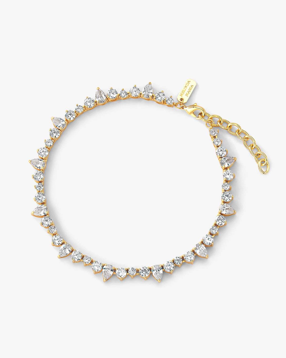 Dynasty Anklet Gold|White Diamondettes1