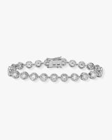 Mama Baroness Tennis Bracelet - Silver|White Diamondettes