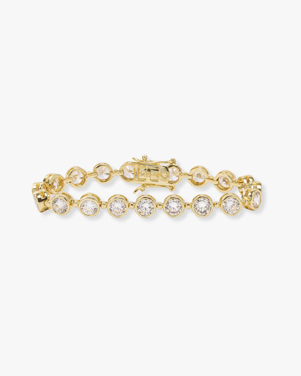 Mama Baroness Tennis Bracelet - Gold|White Diamondettes