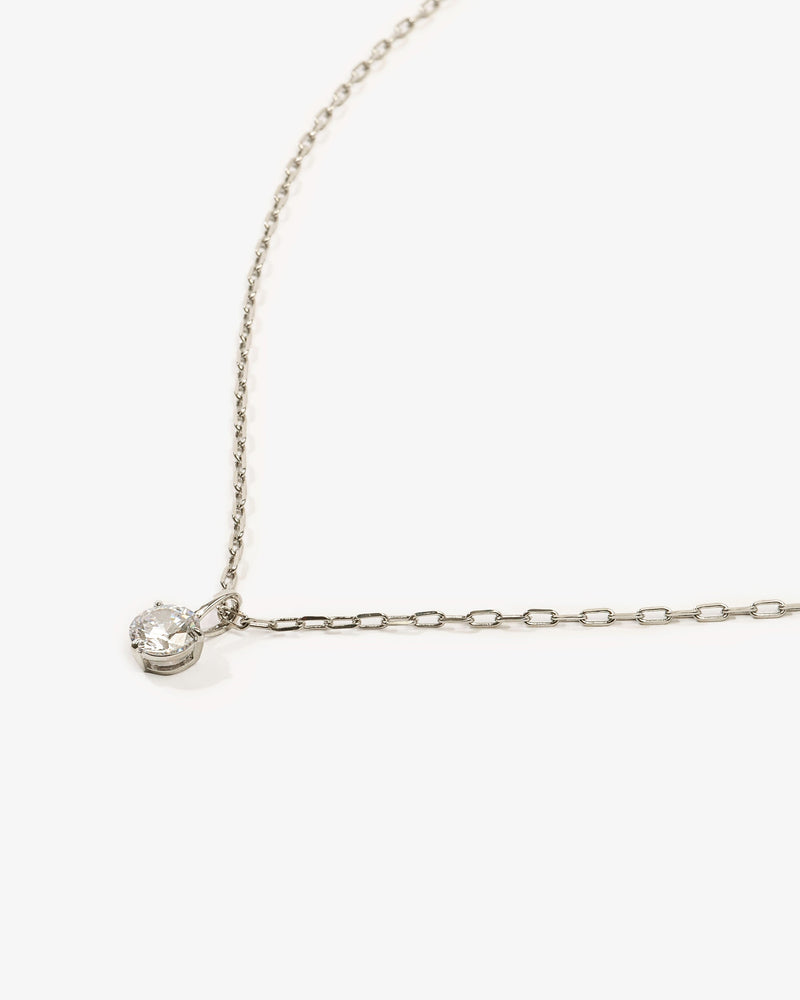 Not Your Basic Pendant Necklace - Silver
