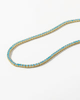 Grand Heiress Blue Opal Tennis Necklace 18" - Gold|Blue Opal