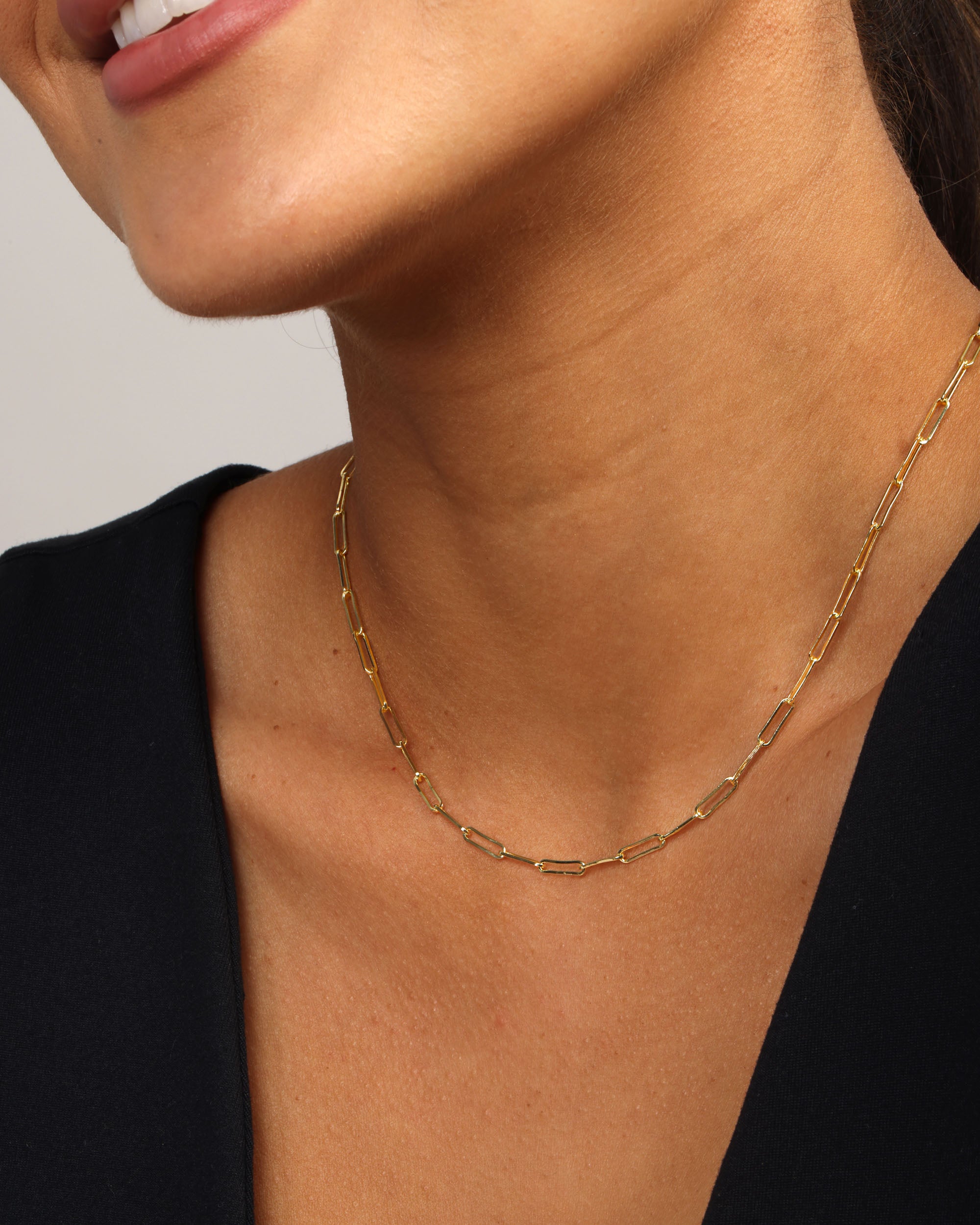 Samantha Chain Necklace 3mm - Gold