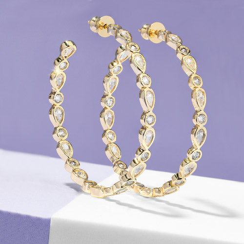 Stylish hoop earrings from Melinda Maria's collection