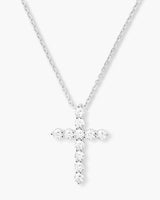 MELINDA MARIA: OH SHE FANCY SMALL CROSS PENDANT - SILVER main image 1