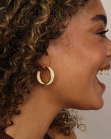 Slick Pave Earrings - Gold|White Diamondettes