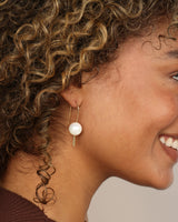 Perfect Pearl Hook Earrings - Gold