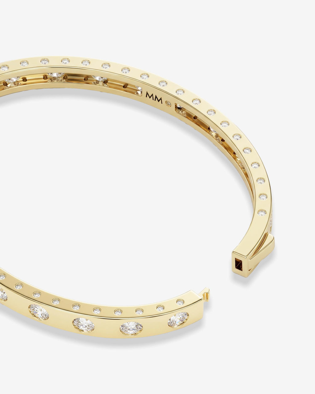 Ashley Cuff 6mm - Gold|White Diamondettes