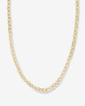 Ashley Chain Link Necklace 6mm - Gold|White Diamondettes