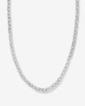 Ashley Chain Link Necklace 6mm - Silver|White Diamondettes