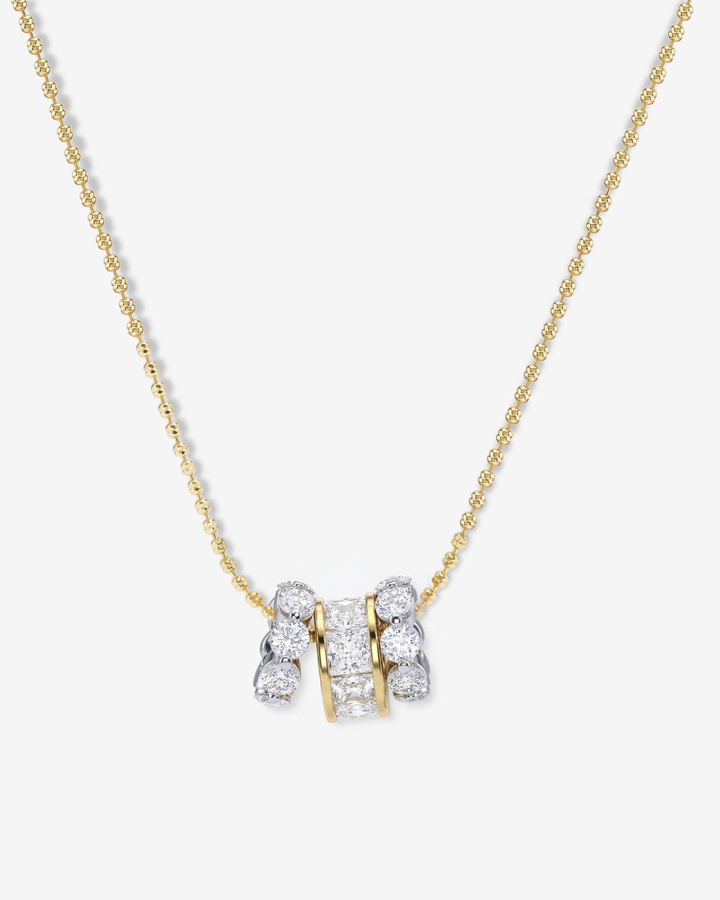 Ashley Hollywood Necklace - Mixed Metal|White Diamondettes
