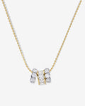 Ashley Hollywood Necklace - Mixed Metal|White Diamondettes