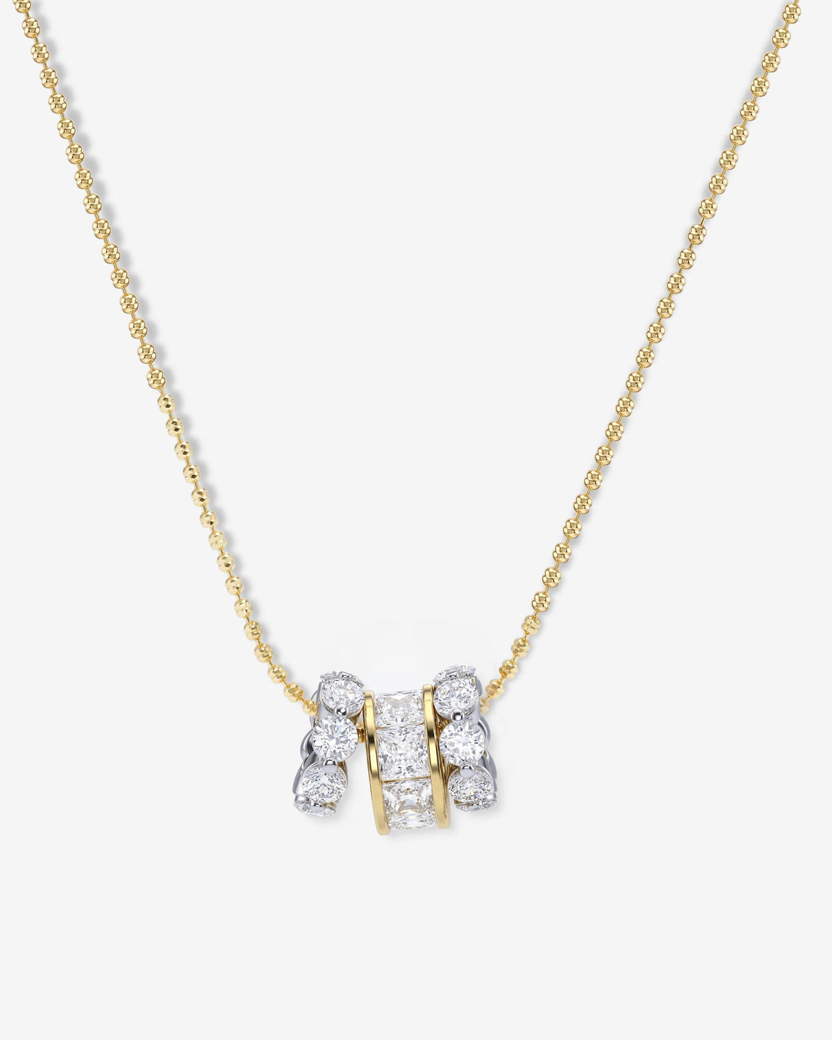 Ashley Hollywood Necklace - Mixed Metal|White Diamondettes