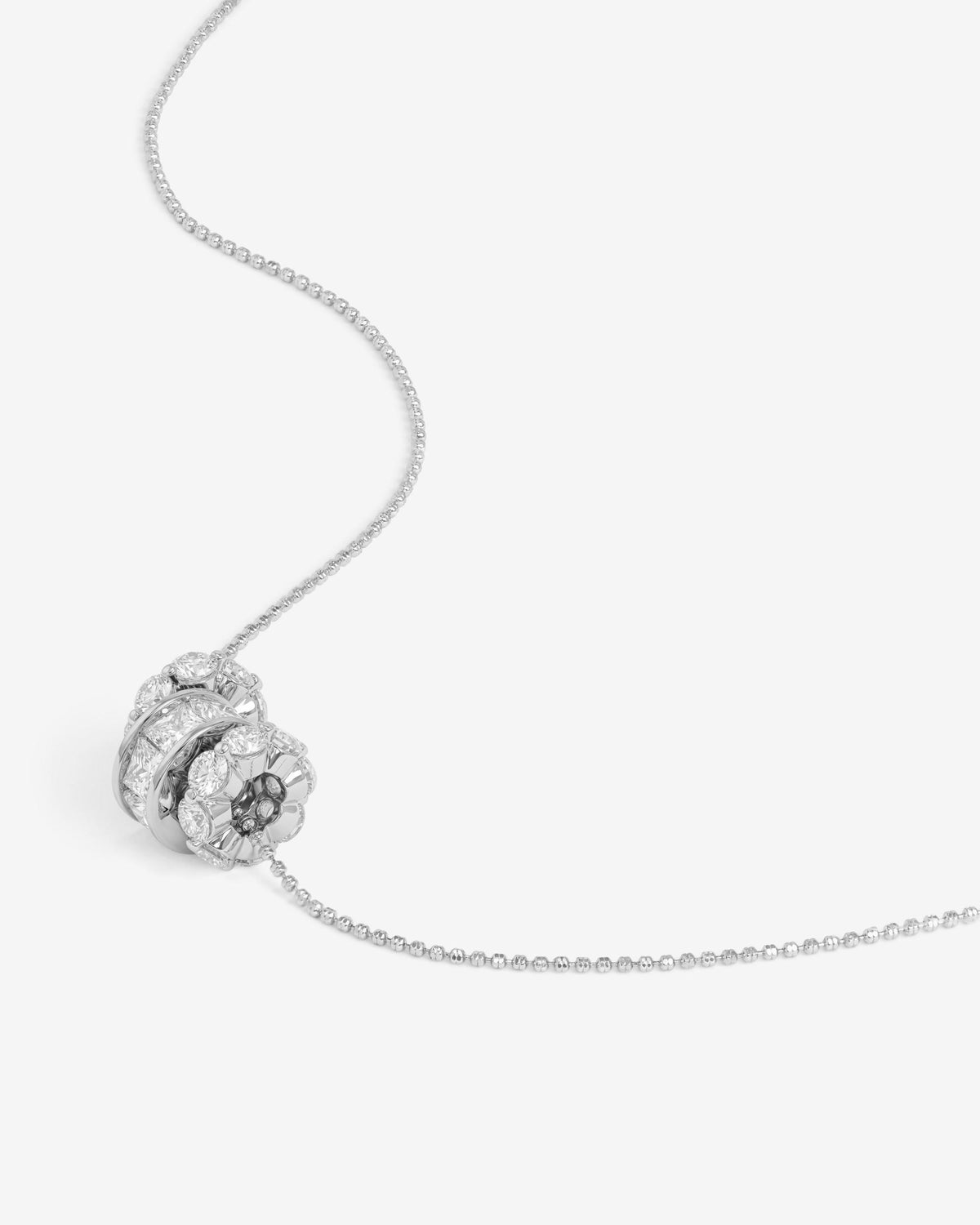 Ashley Hollywood Necklace - Silver|White Diamondettes