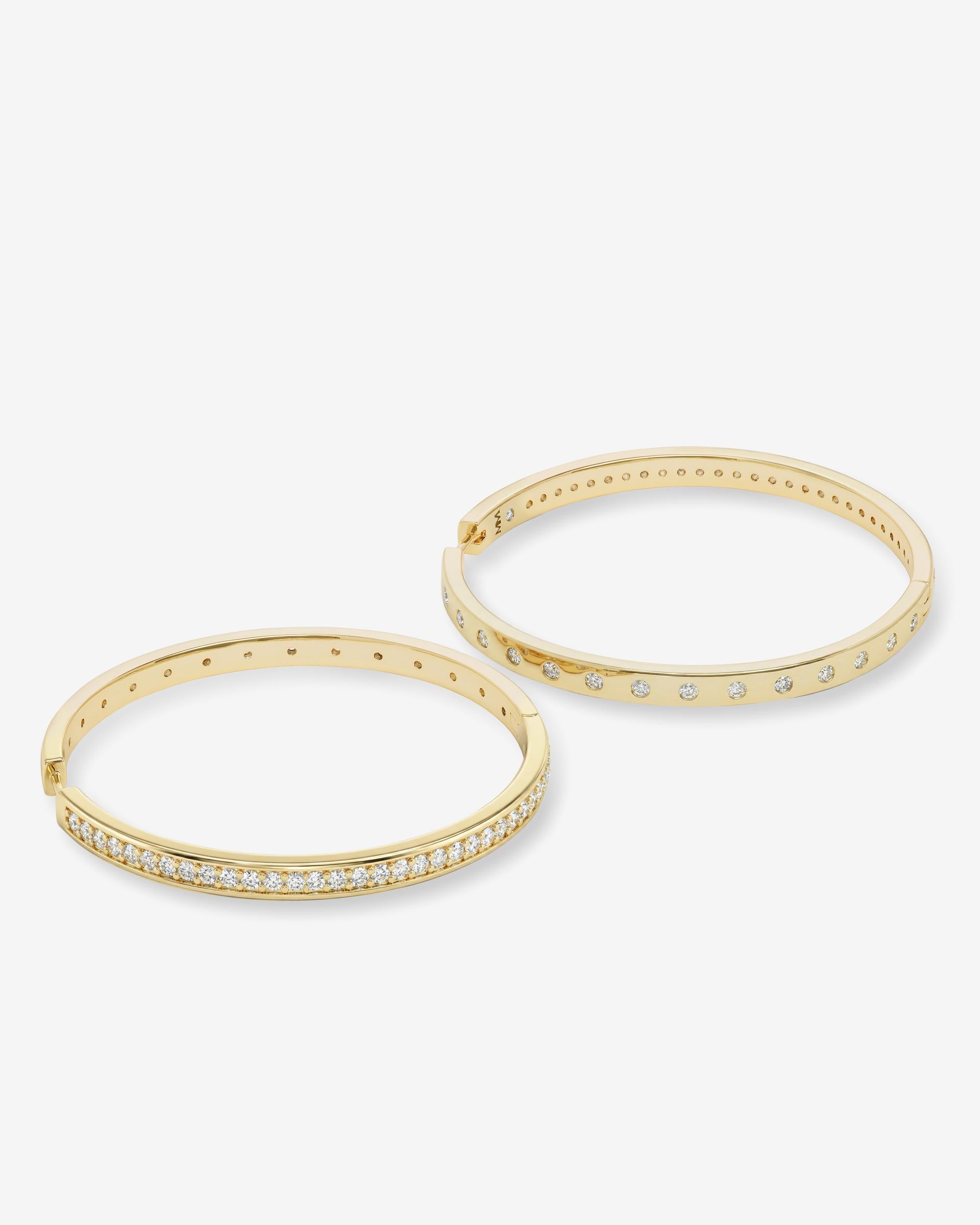 Ashley Infinity Reversible Hoops 2" - Gold|White Diamondettes