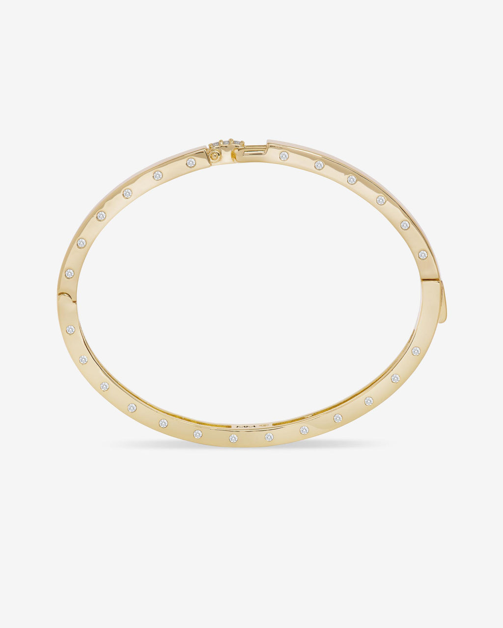 Ashley Lock Cuff 6mm - Gold|White Diamondettes
