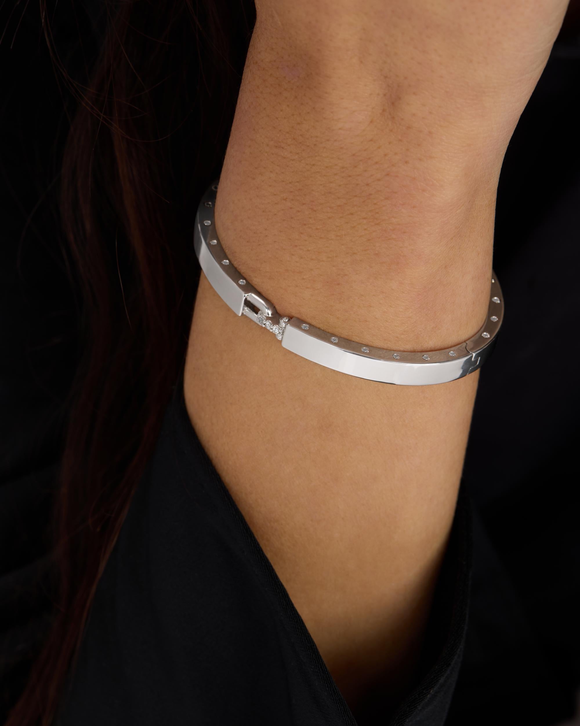 Stunning Silver Ashley Lock Cuff 6mm Bracelet – Melinda Maria Jewelry